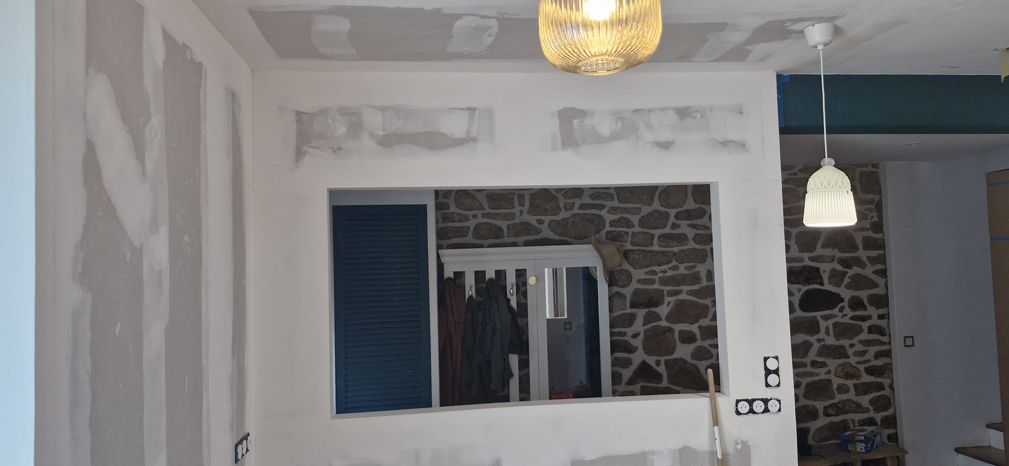 Chantier de plâtrerie et pose de placo par A2BS à Quimper